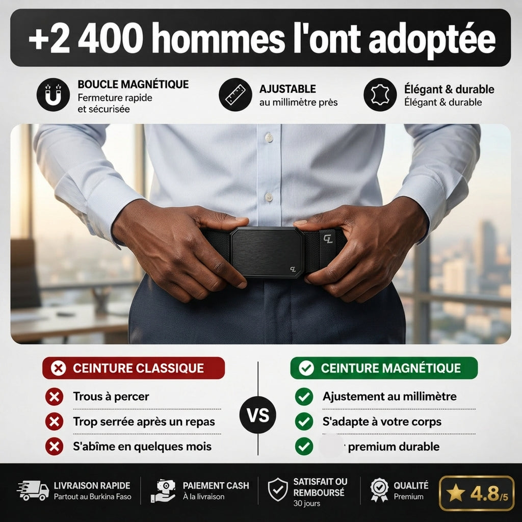 Ceinture Magnétique Ajustable — Confort Total